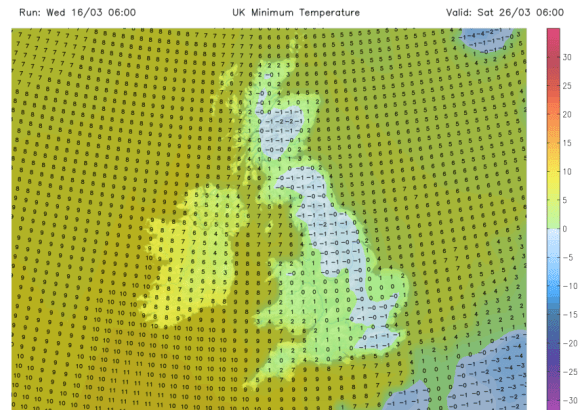 frosty start to easter weekend
